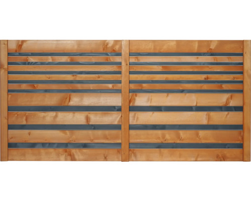 Voortuinhek Twist 180 x 90 cm Bicolor kersen-antraciet
