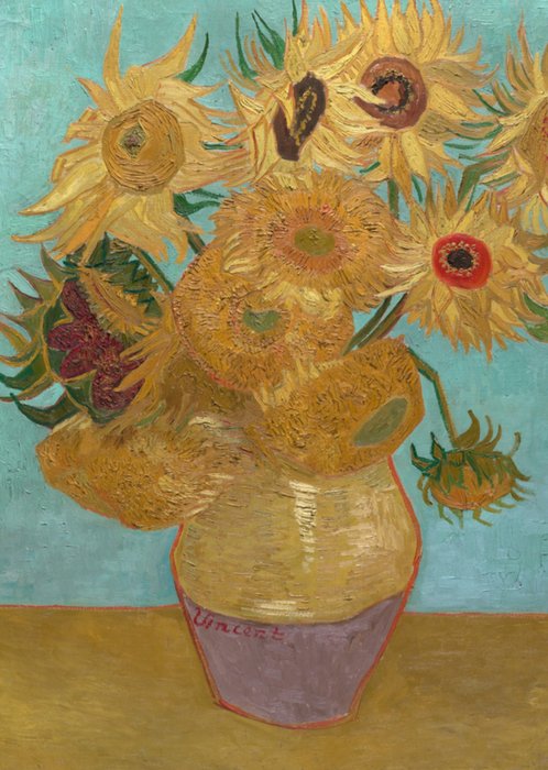 Klaas de Jong | Kunstkaart | Zonnebloemen