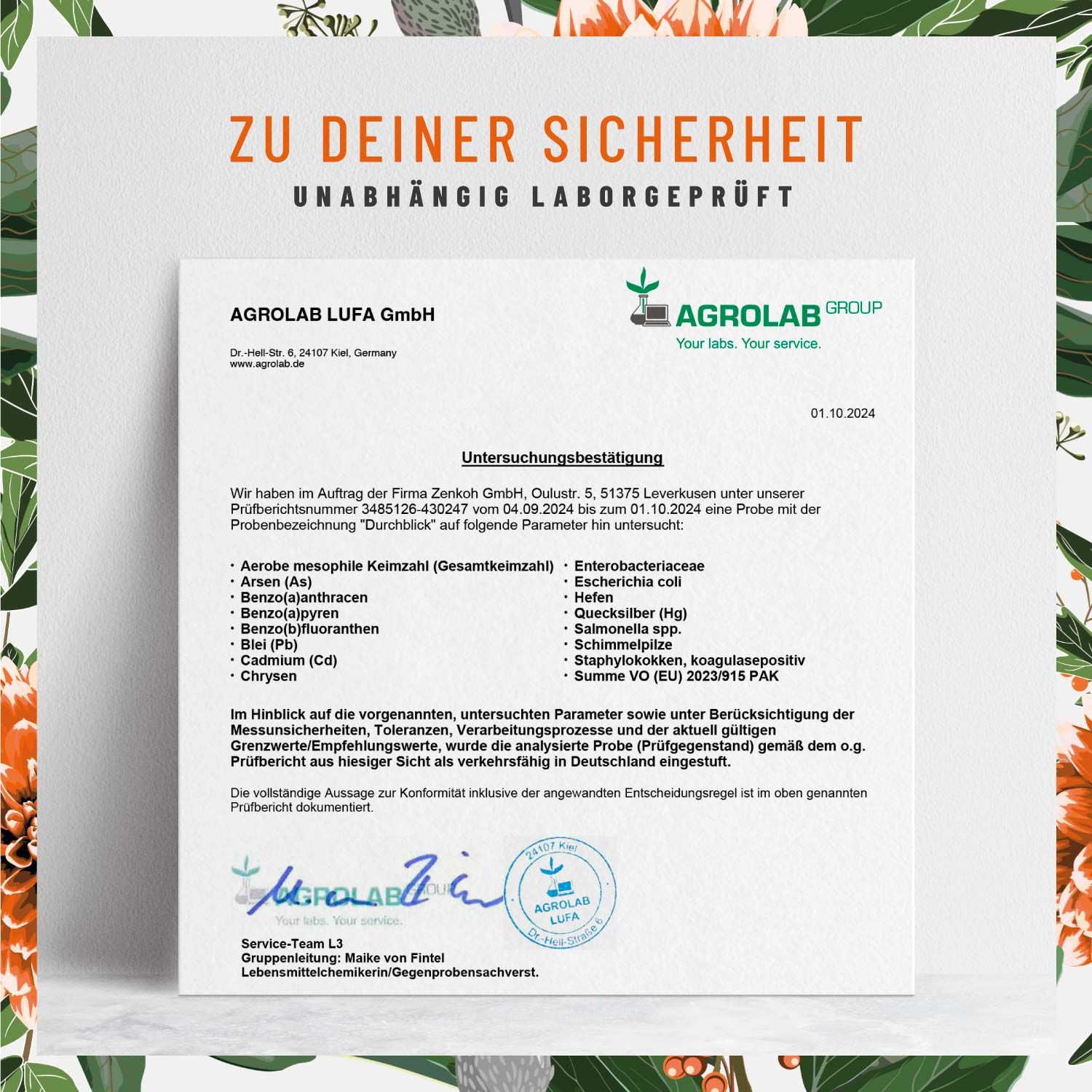 Augenvitamine - Lutein Zeaxanthin Komplex mit Beta Carotin & Vitamin A - Durchblick - NATURTREU®
