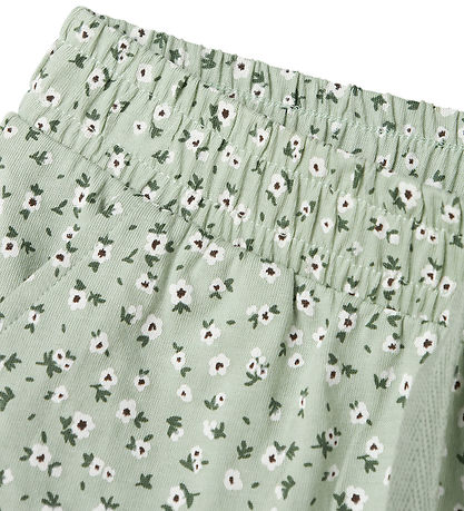 Name It Shorts - Noos - NkfVigga - Aqua Grau/Floral