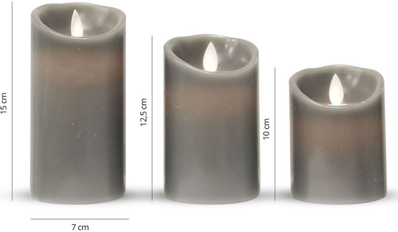 FlinQ - Oplaadbare Led Kaarsen - Warmwit - 3-PACK
