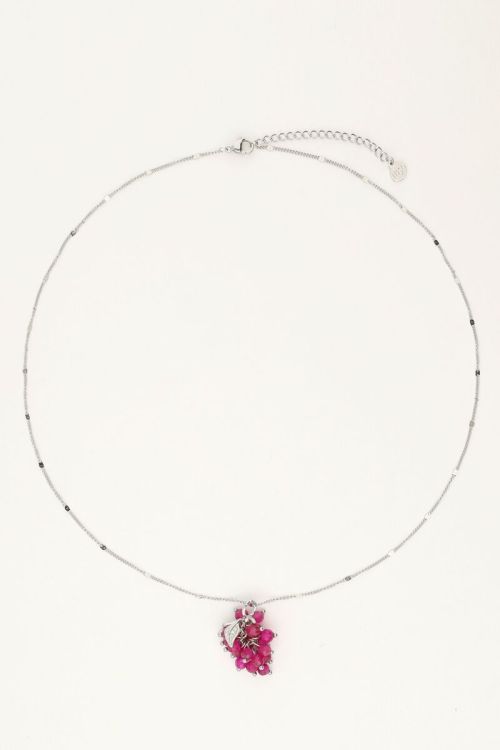 Ketting met fuchsia druiventros