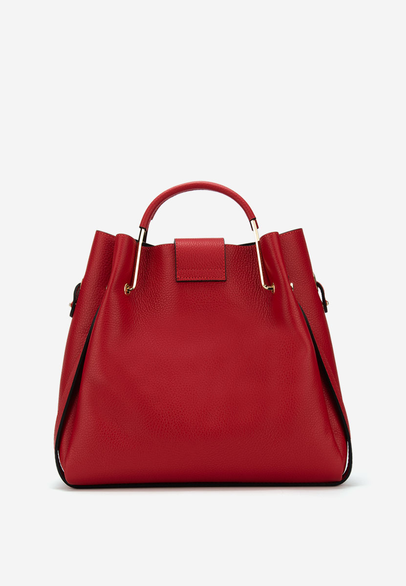 Sac en cuir naturel rouge Acassia