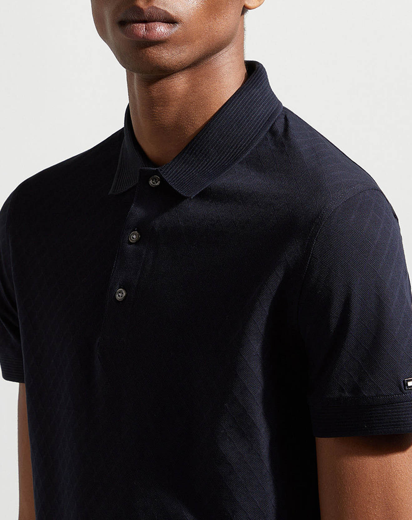 Tommy Hilfiger Polo slim Tonal bleu marine
