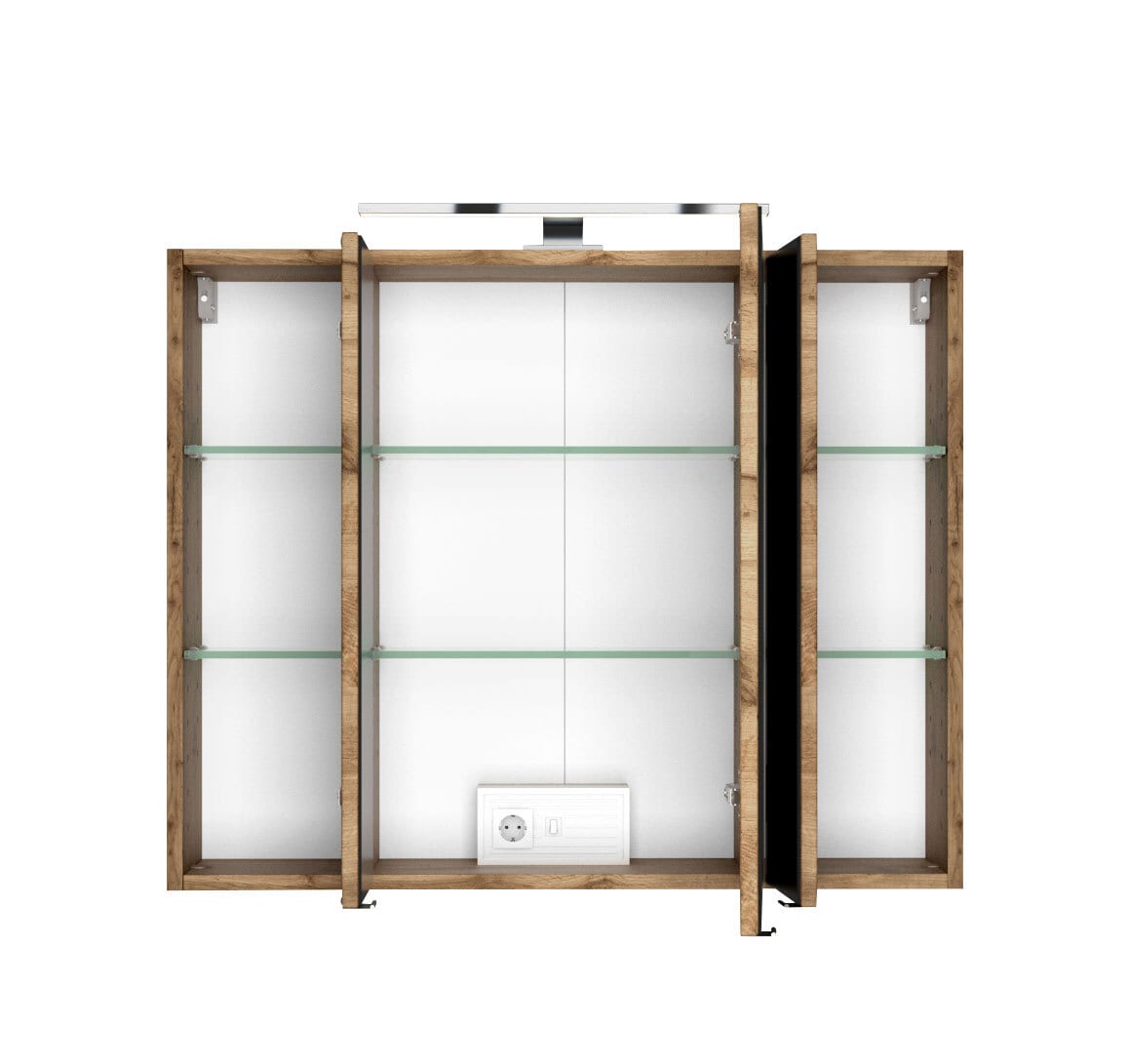 Spiegelschrank BAABE 80 x 66 cm Wotan Eiche