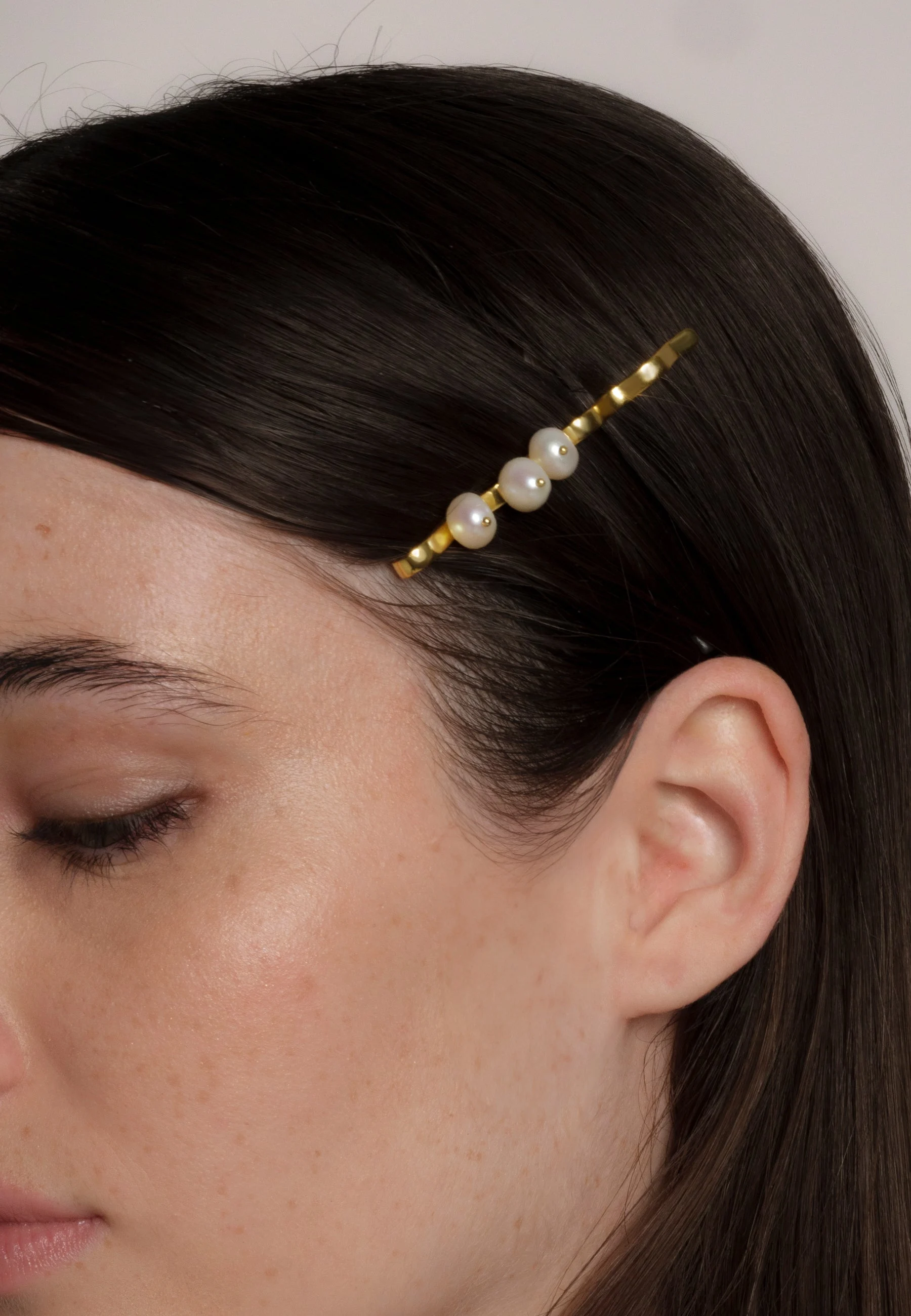 BARRETTE RHEA PERLES - Barrette rhea perles | Blanc