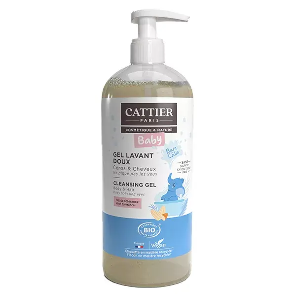 Gel de Limpeza Suave Orgânico para Bebês Cattier 500ml