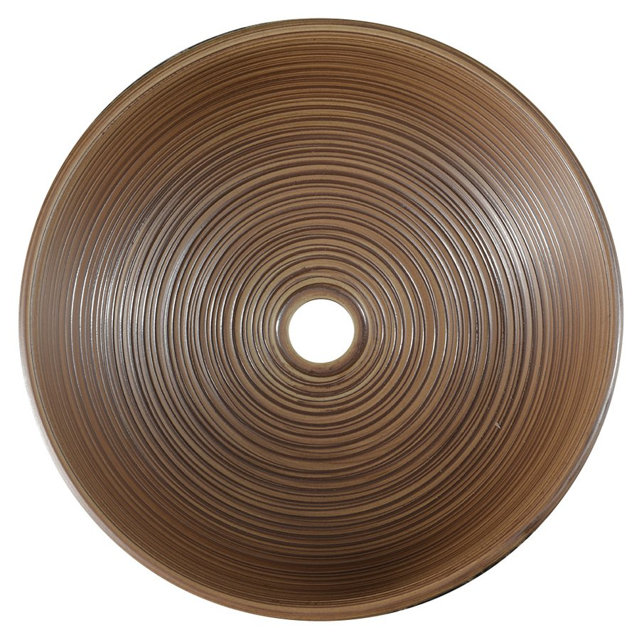 Sapho Priori keramische ronde waskom 40cm bruin/blauw
