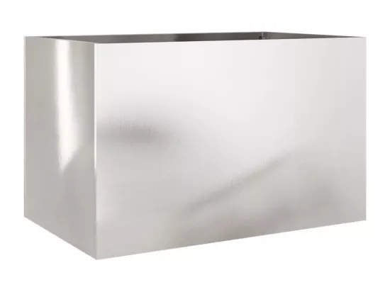 Jardinière argenté 62x40x39 cm acier inoxydable
