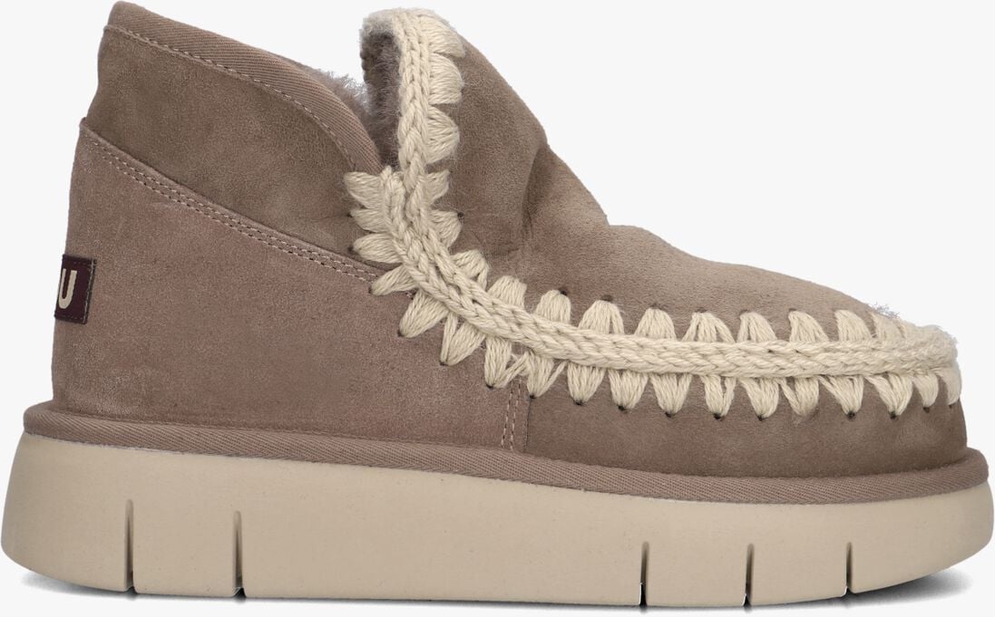 taupe mou vachtlaarzen eskimo bounce sneaker