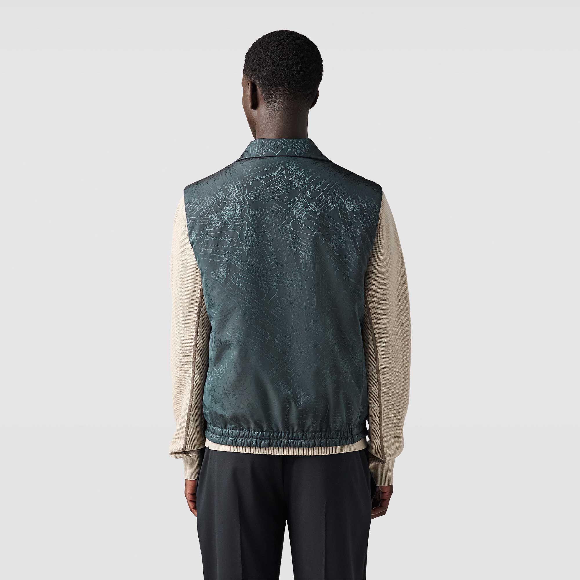 Gilet Sans Manches En Nylon Scritto