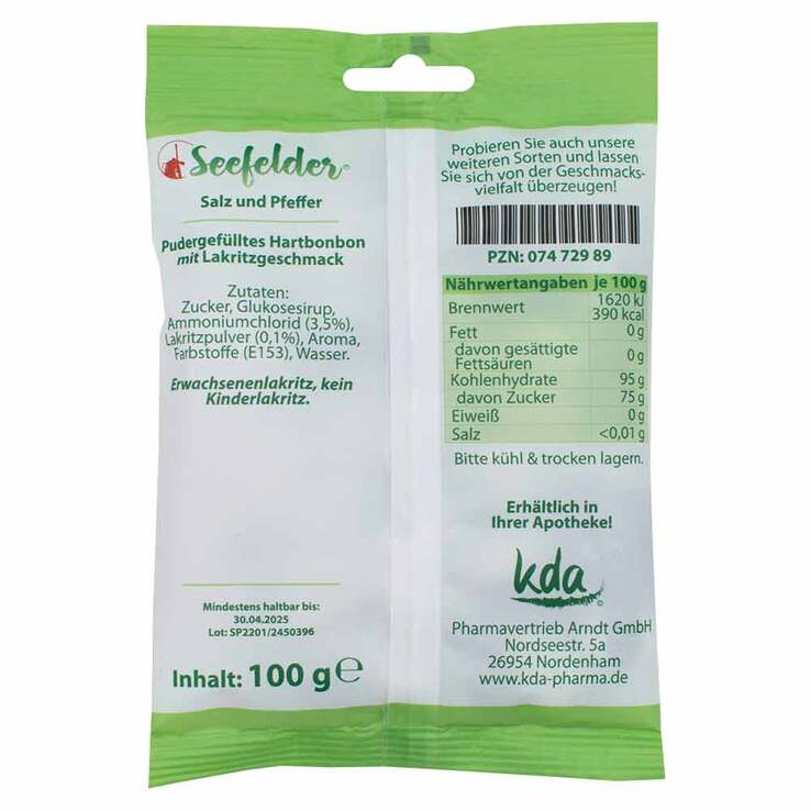 Seefelder Salz + Pfeffer KDA, 100 g
