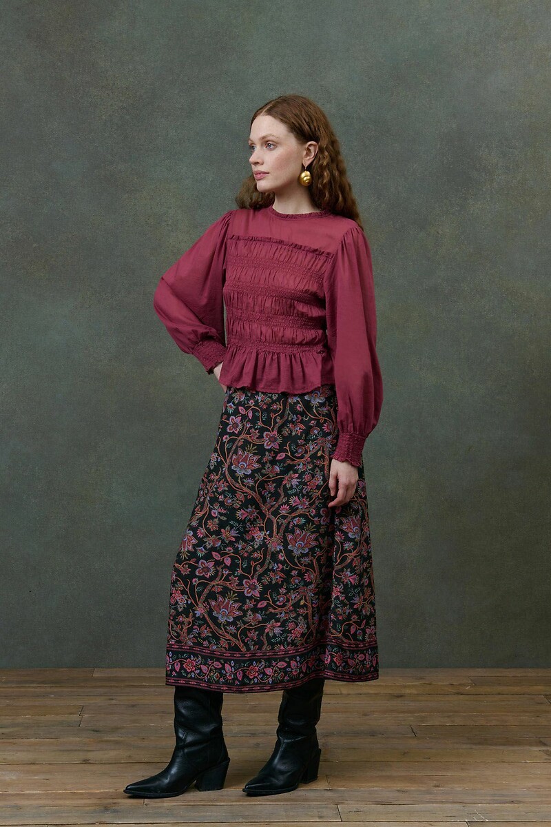 LOUISE MISHA<br>Blusa com franzidos e babados HAYDEE