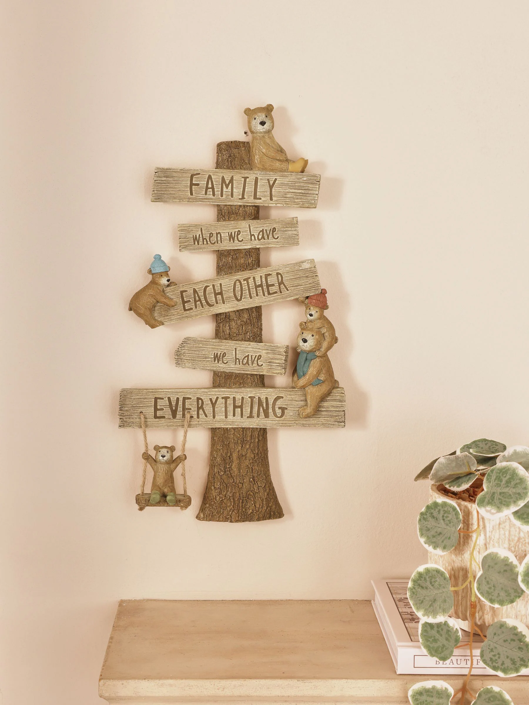 Bertie Bear familie wanddecoratie