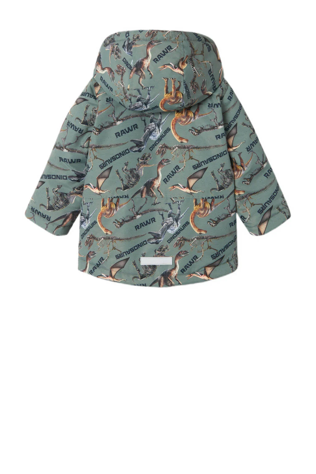 NAME IT winterjas NMMMAX met all over print zachtgroen/bruin/oranje