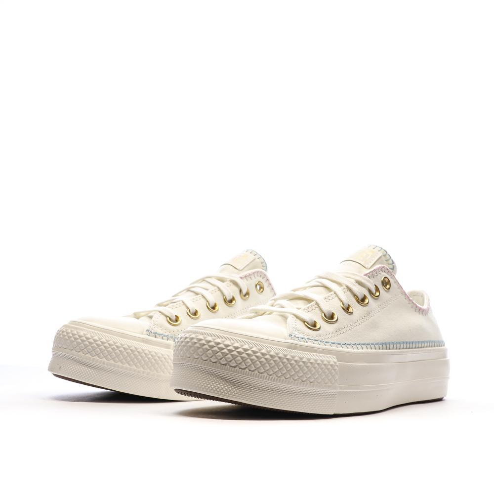 Converse Baskets Ecru Femme Converse Ct All Star Lift Platform Crafted Stitching