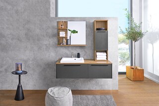 Spiegelschrank JOHN grau / Flagstaff Oak