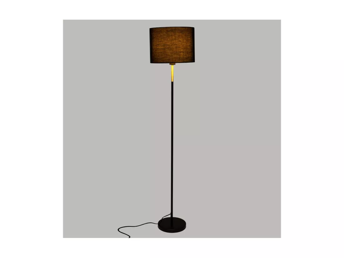 Lampadaire en Métal Noir et Doré H 151 cm