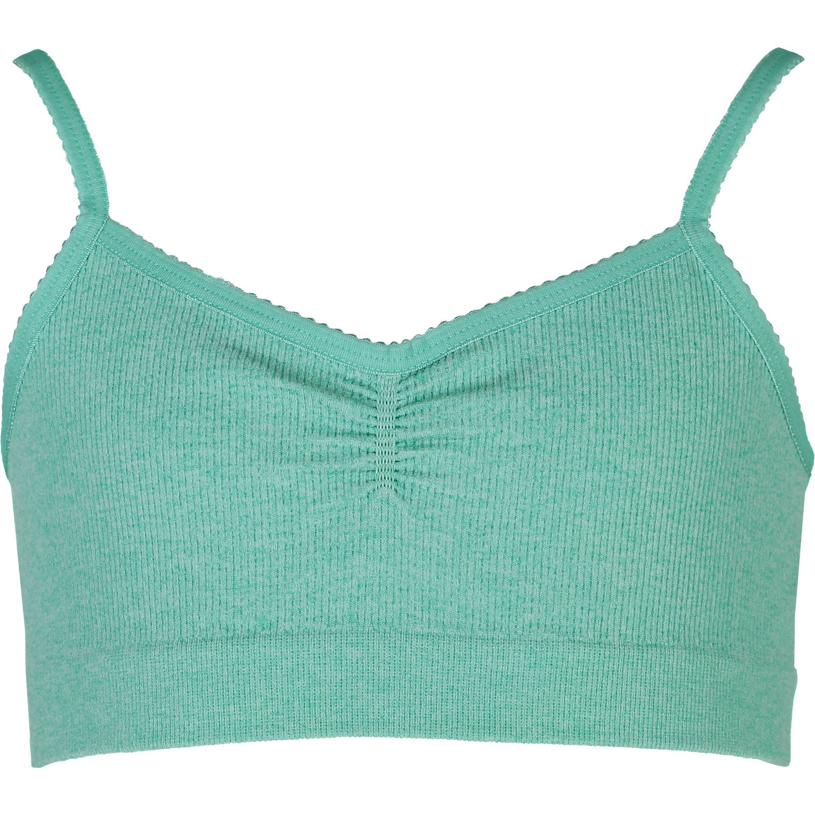 Mädchen-Bustier Rib seamless, 2 Stück grün