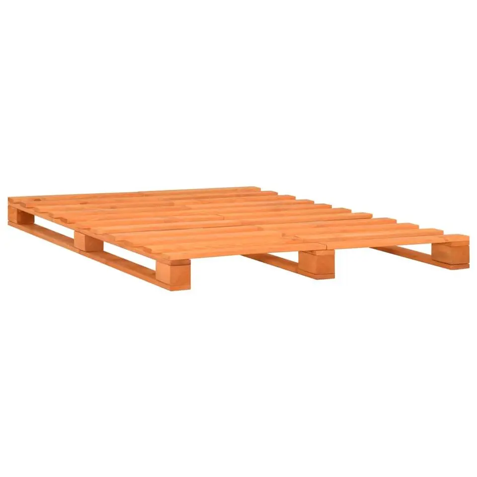 vidaXL - Bed frame pallet - Bruin - Massief grenenhout - 160x200 cm