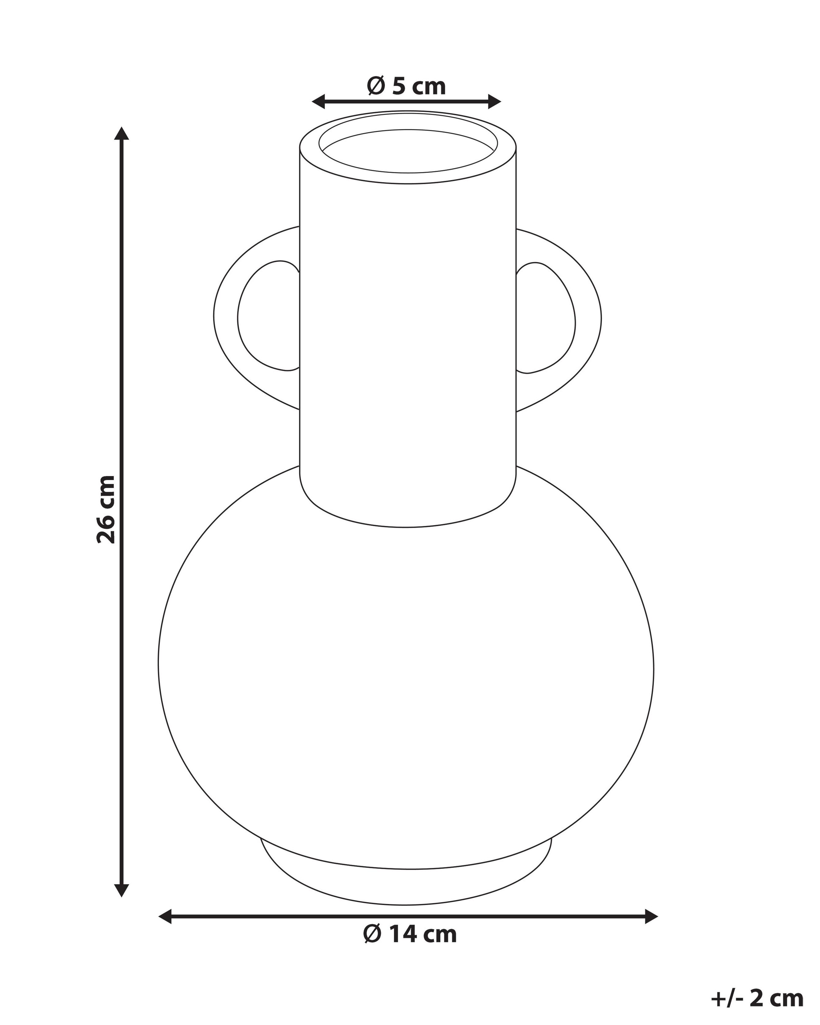 Bloemenvaas PEREA Keramiek 26 cm Zwart