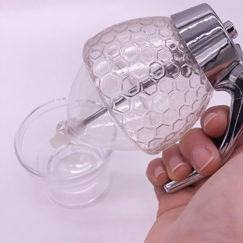 (200ml) Handlicher Acryl Honig Spender Sirup Dosierer - Transparent
