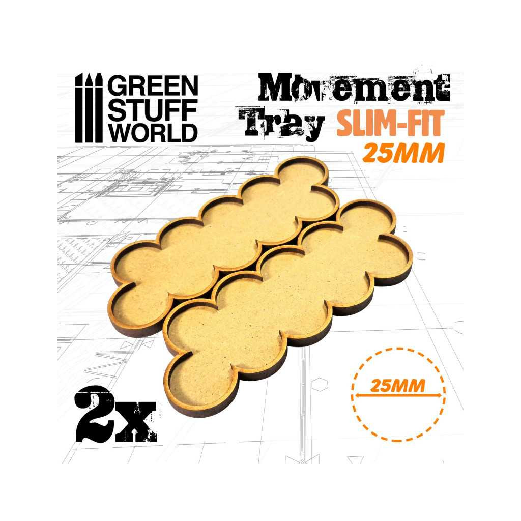 Plateaux de Mouvement MDF 25mm x10 - Skirmish
