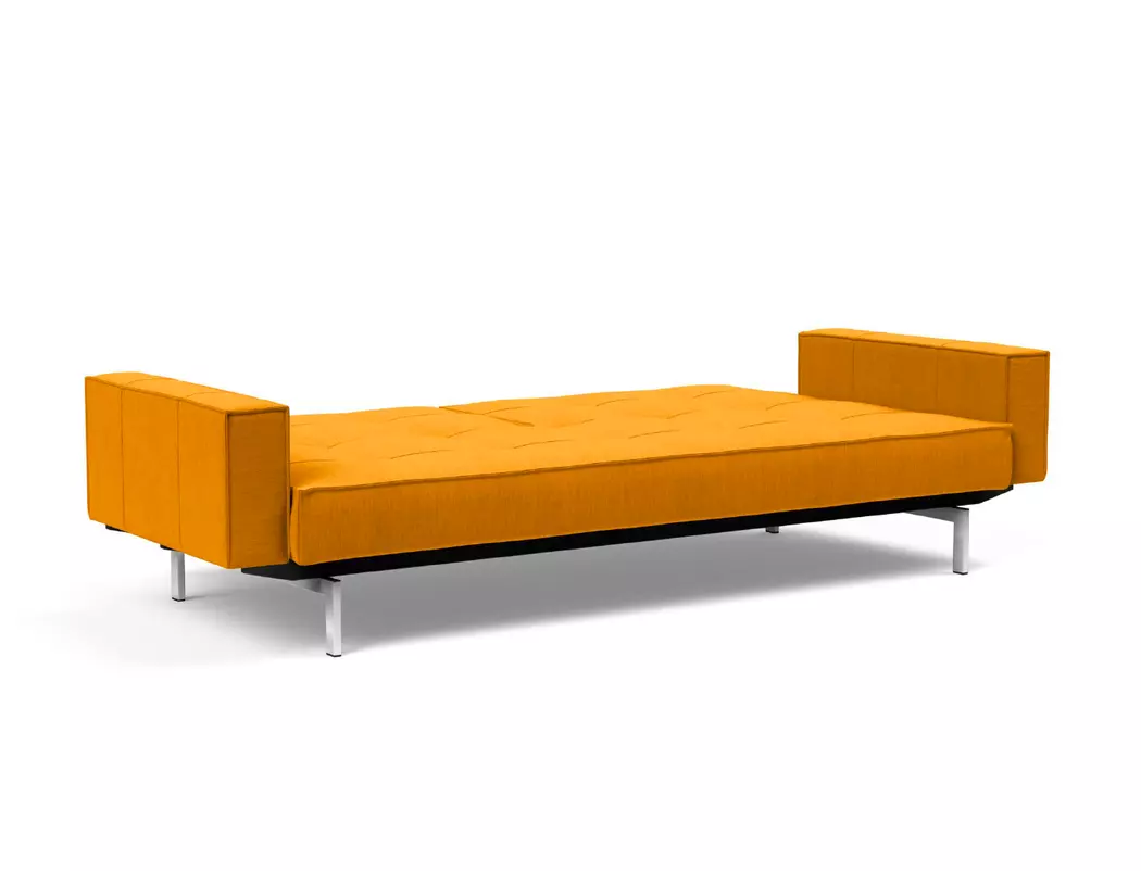 Schlafsofa mit Armlehnen Splitback Chrom