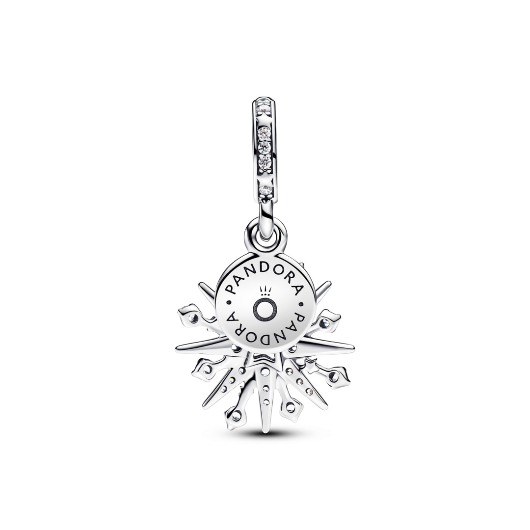 Pandora Moments Funkelndes Feuerwerk Doppelter Charm-Anhänger 925 Silber