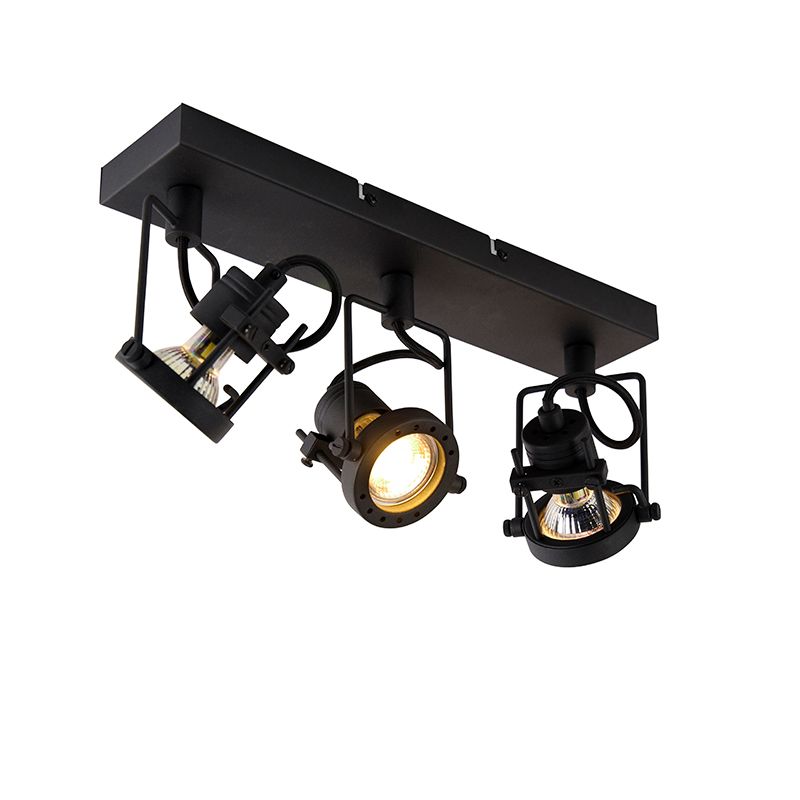 Smart spot zwart 3-lichts incl. Wifi GU10 - Suplux