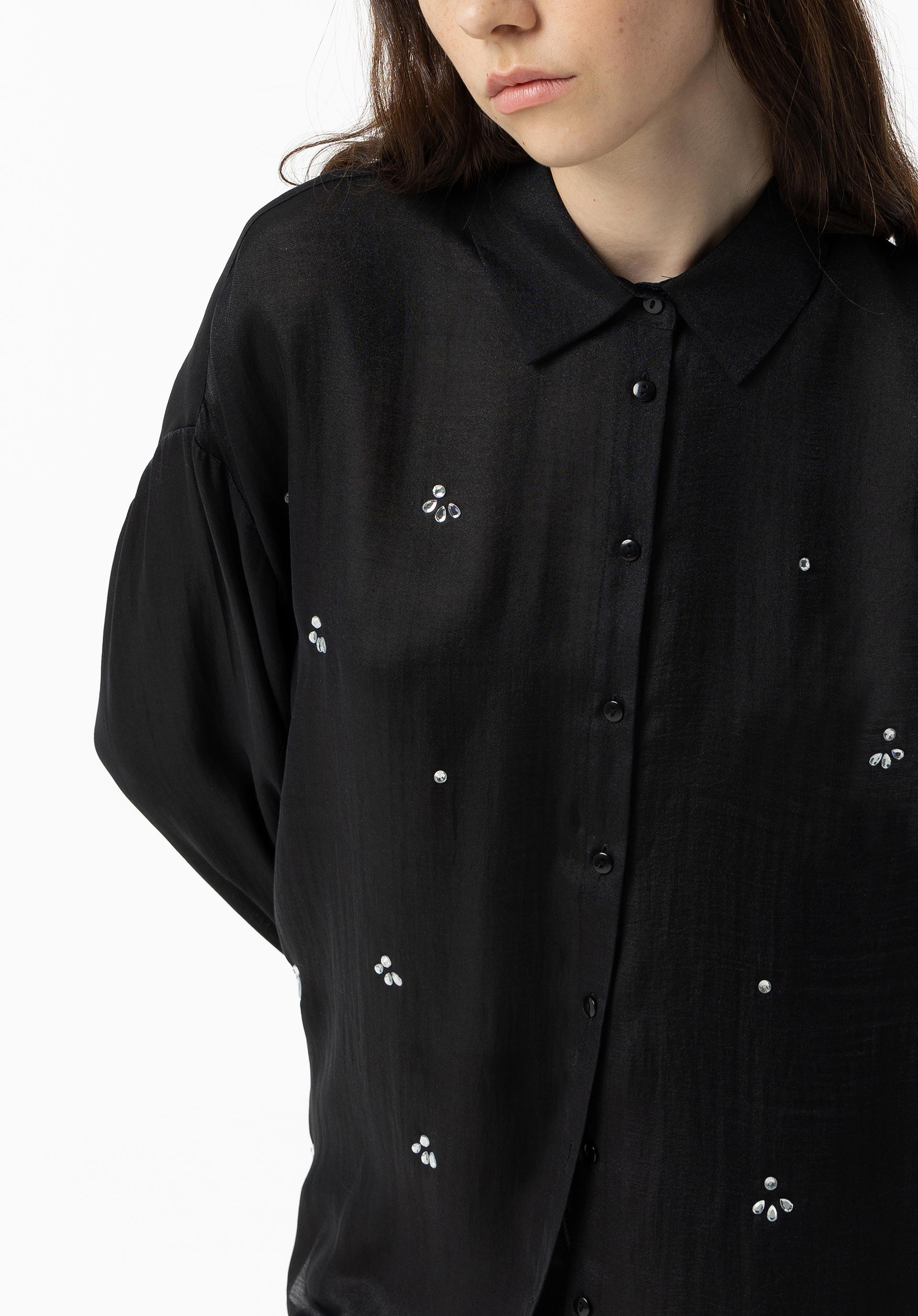 Camisa Transparência com Aplicações