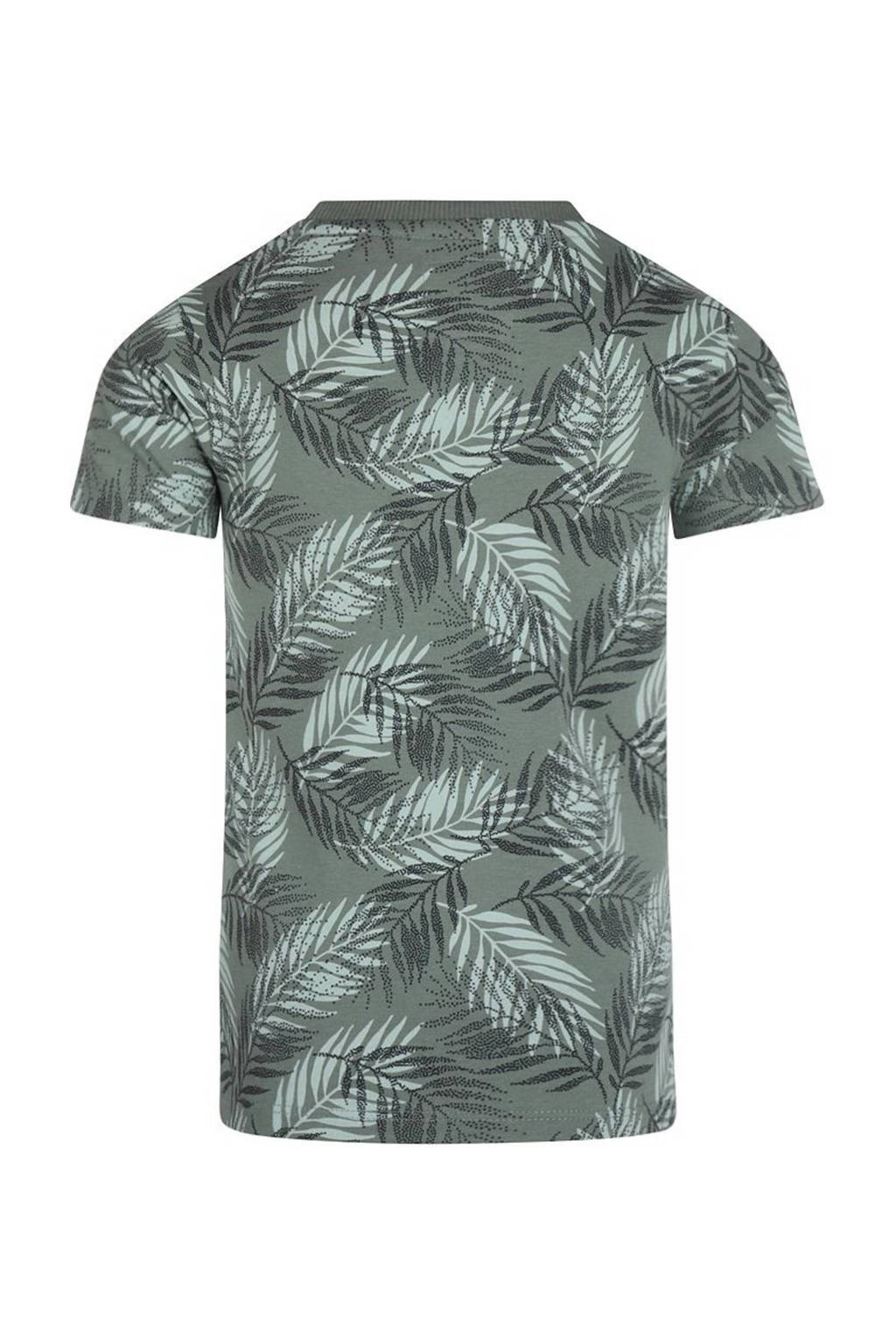 Koko Noko T-shirt met all over print groen/lichtgroen