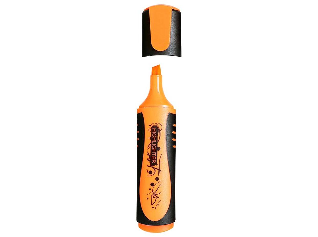 SUBLINHADOR AUCHAN FLUORESCENTE LARANJA