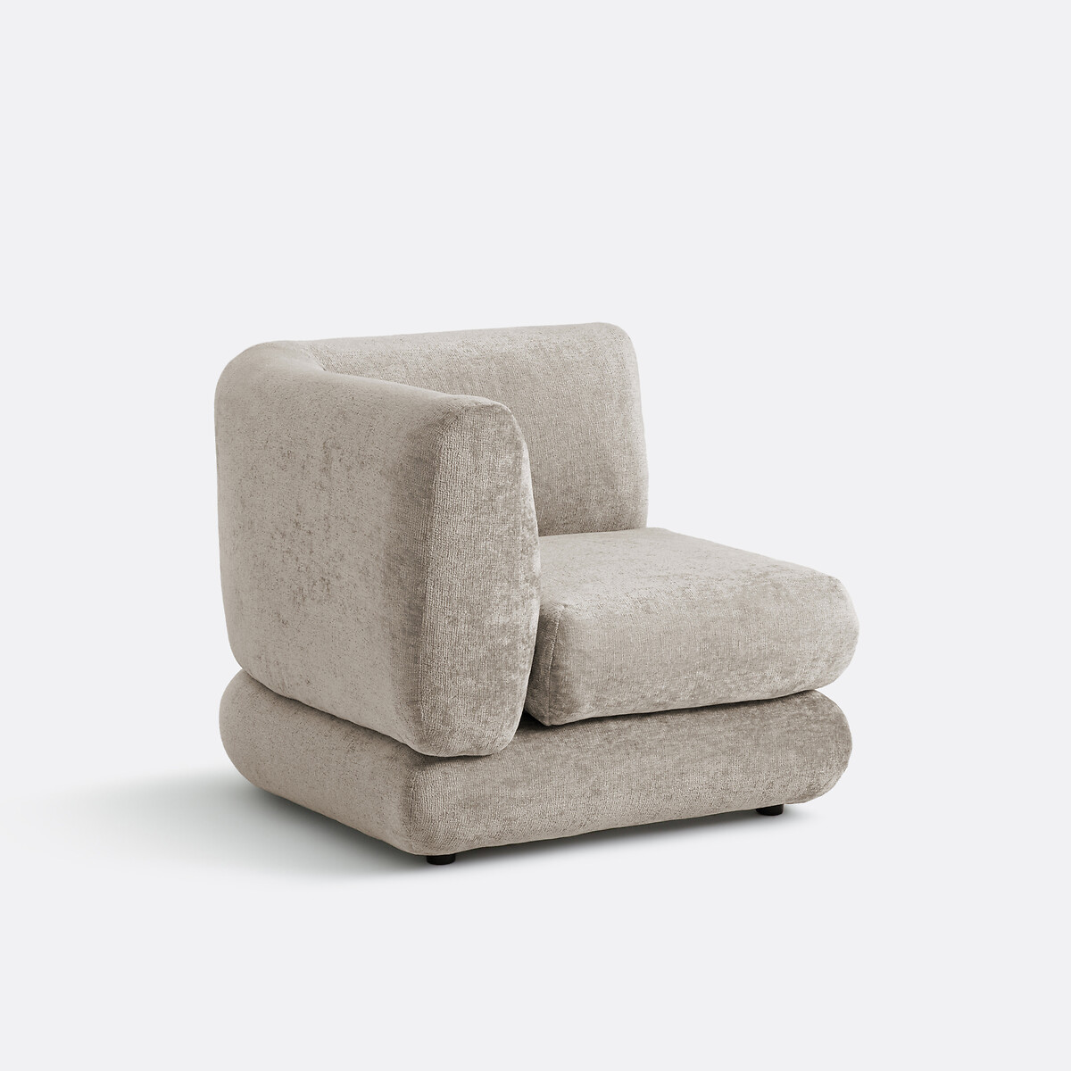 LA REDOUTE INTERIEURS<br>Sofá de canto modular, veludo grosso, HOOVER
