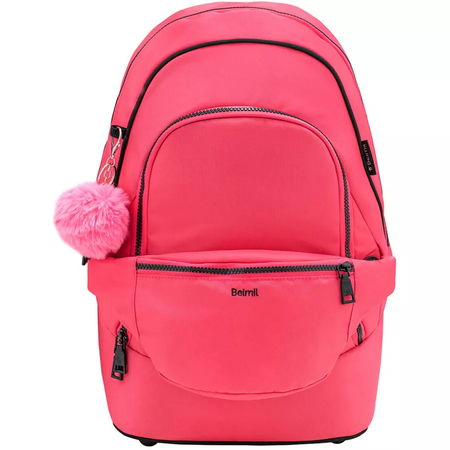Belmil Schulrucksack 2-IN-1 Schulrucksack & Gürteltasche Coral Paradise