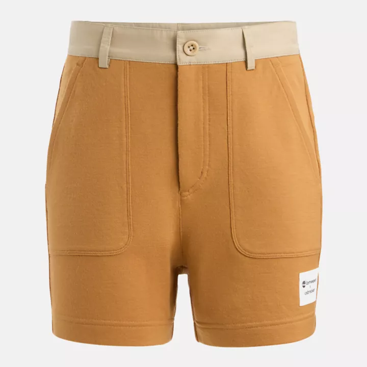 Short chino Timberland x Icebreaker en tissu éponge de laine mérinos pour femme en jaune
