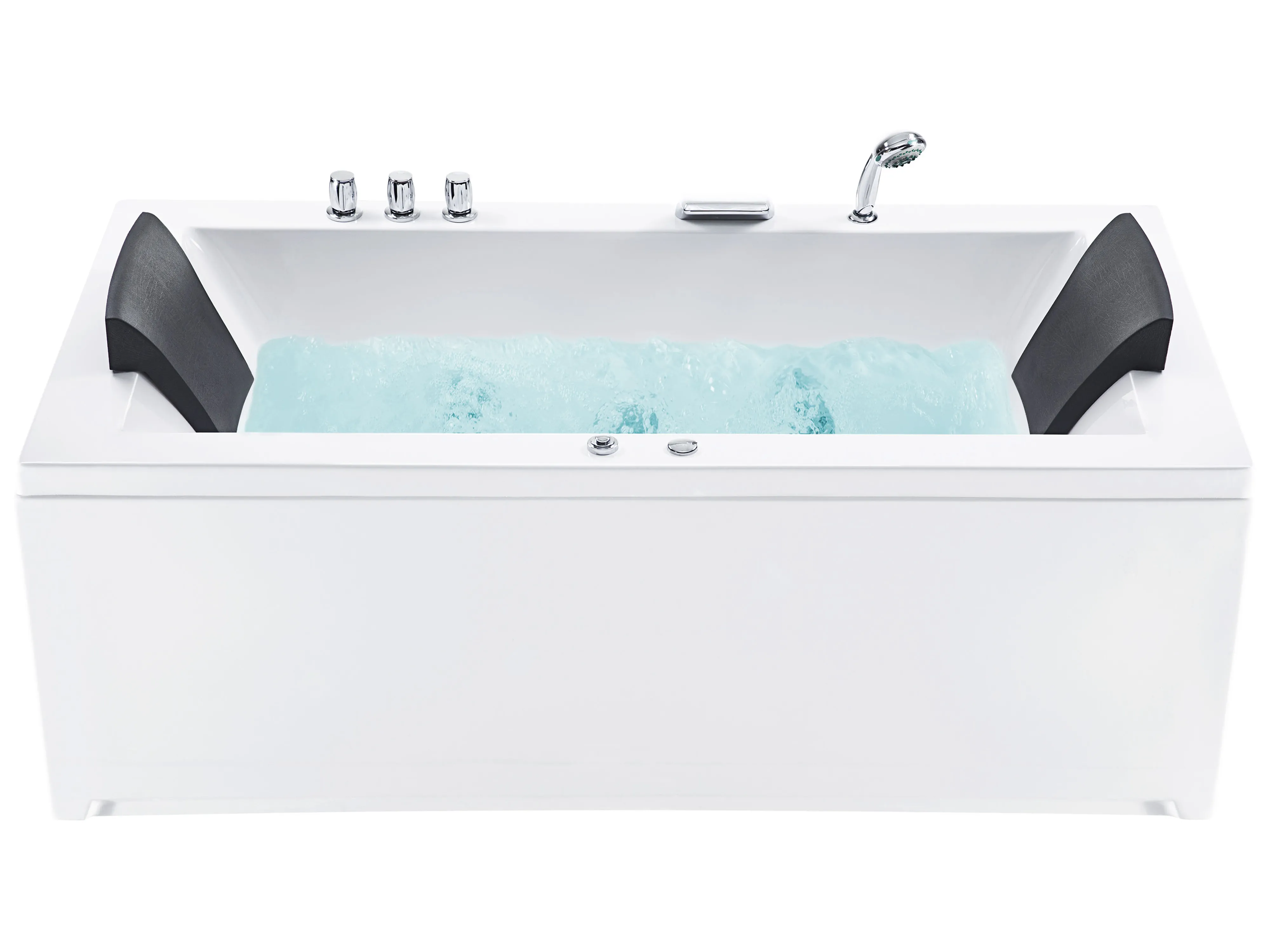 Hoek bubbelbad met LED VARADERO linkszijdig 183 x 90 cm Wit