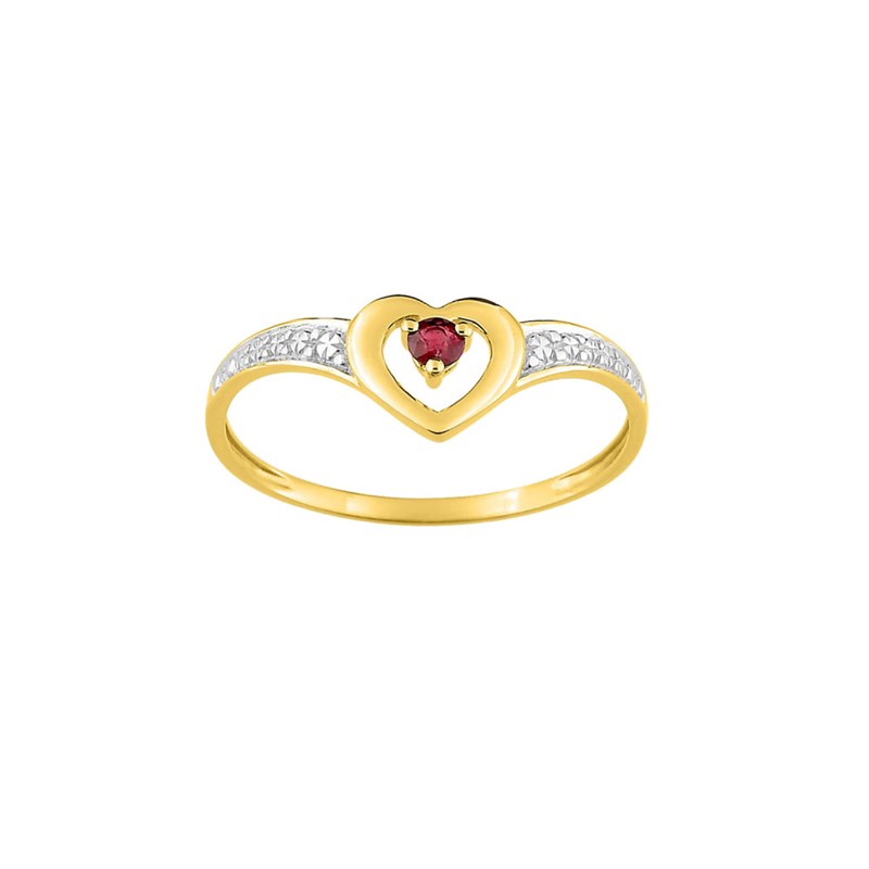 Bague femme - rubis - Or 18 Carats