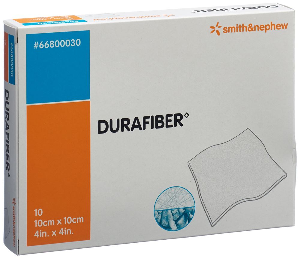 DURAFIBER Wundauflage 10x10cm steril 10 Stk