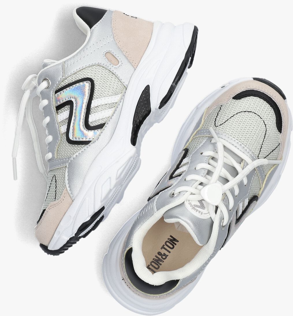 TON & TON zilveren ton & ton lage sneakers sanna