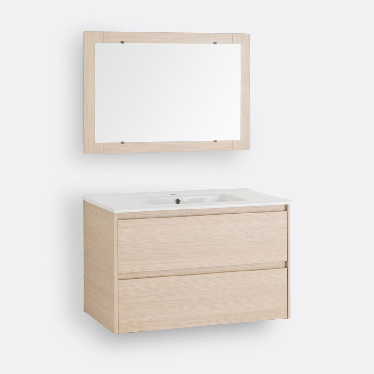 LA REDOUTE INTERIEURS<br>Móvel de parede para lavatório + espelho L80 cm, Nirio