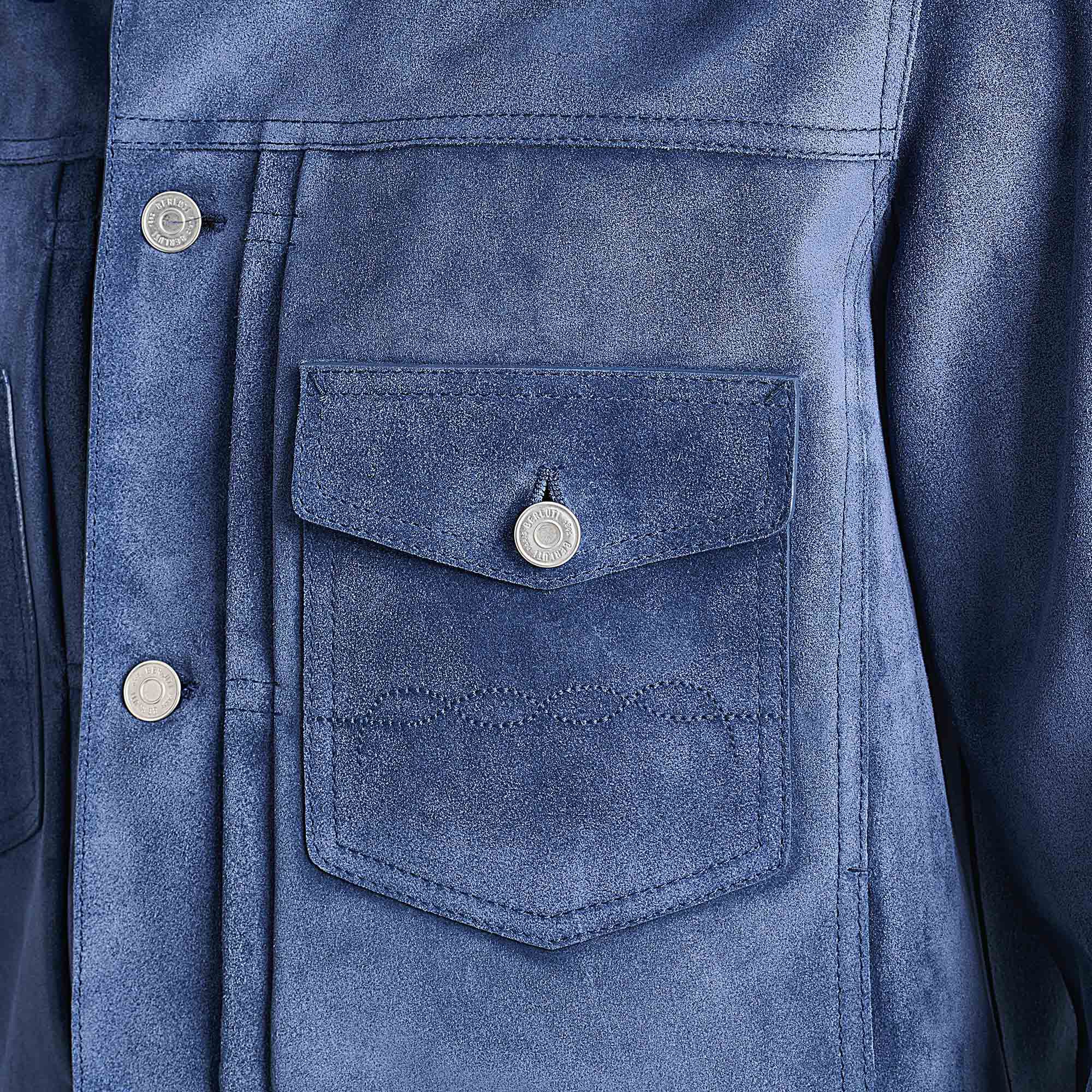 Veste Denim En Suède