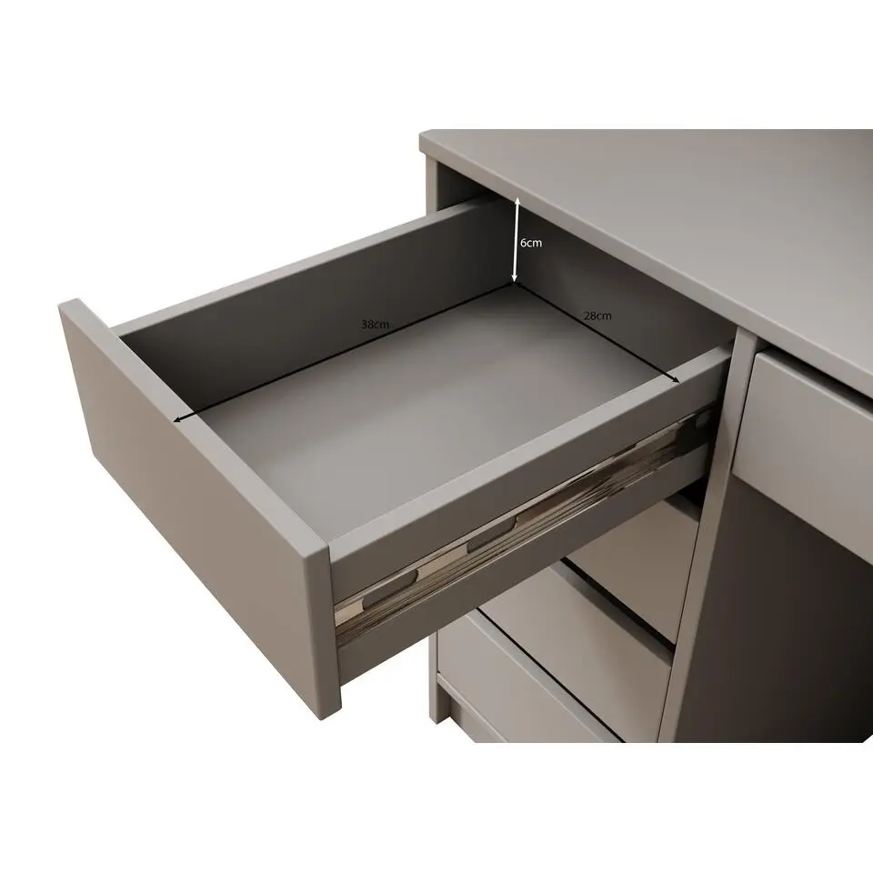 Meubella - Bureau Avio 2 - Antraciet - 154 cm