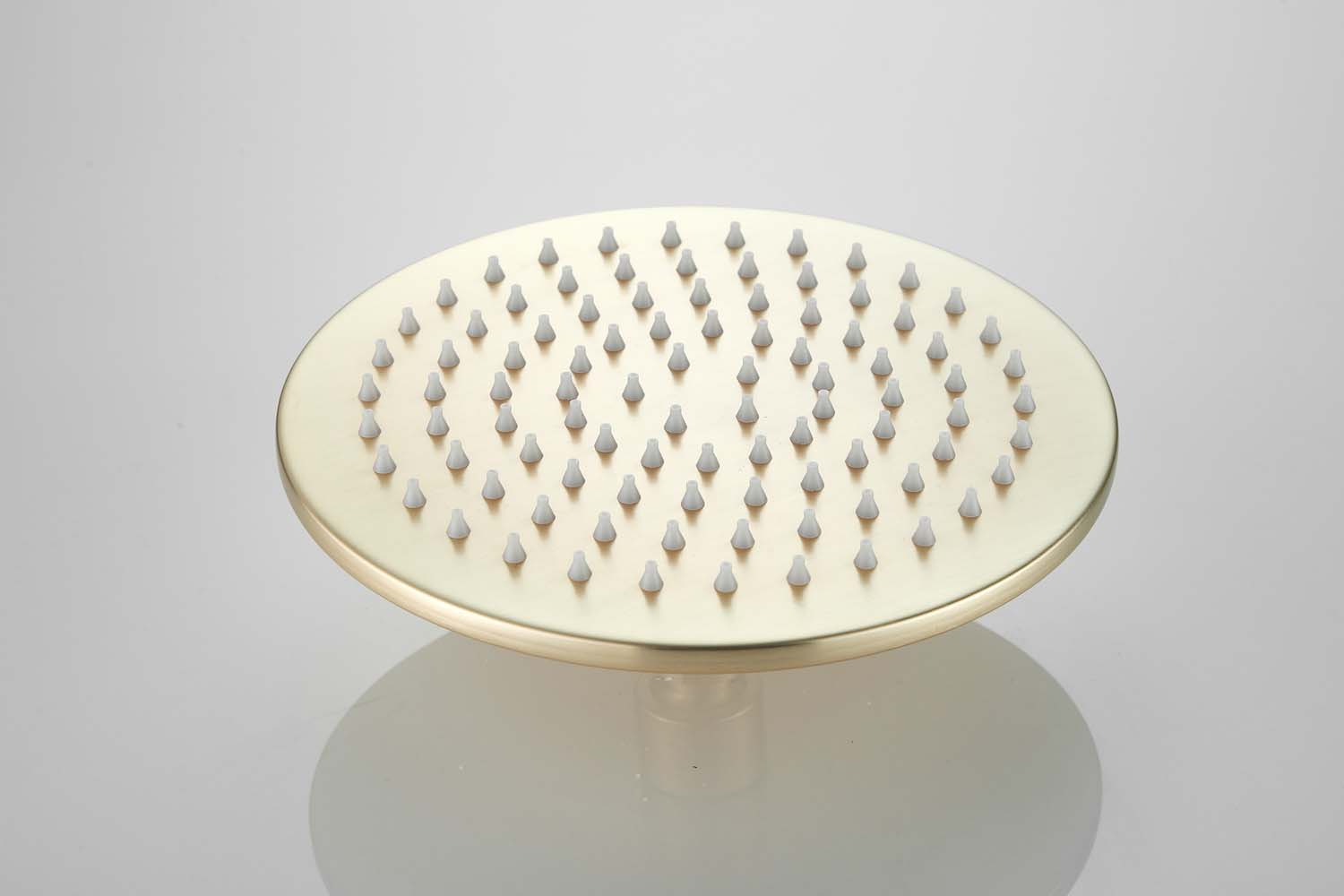 Saniclear Vision ronde douchekop 20cm messing geborsteld - goud mat