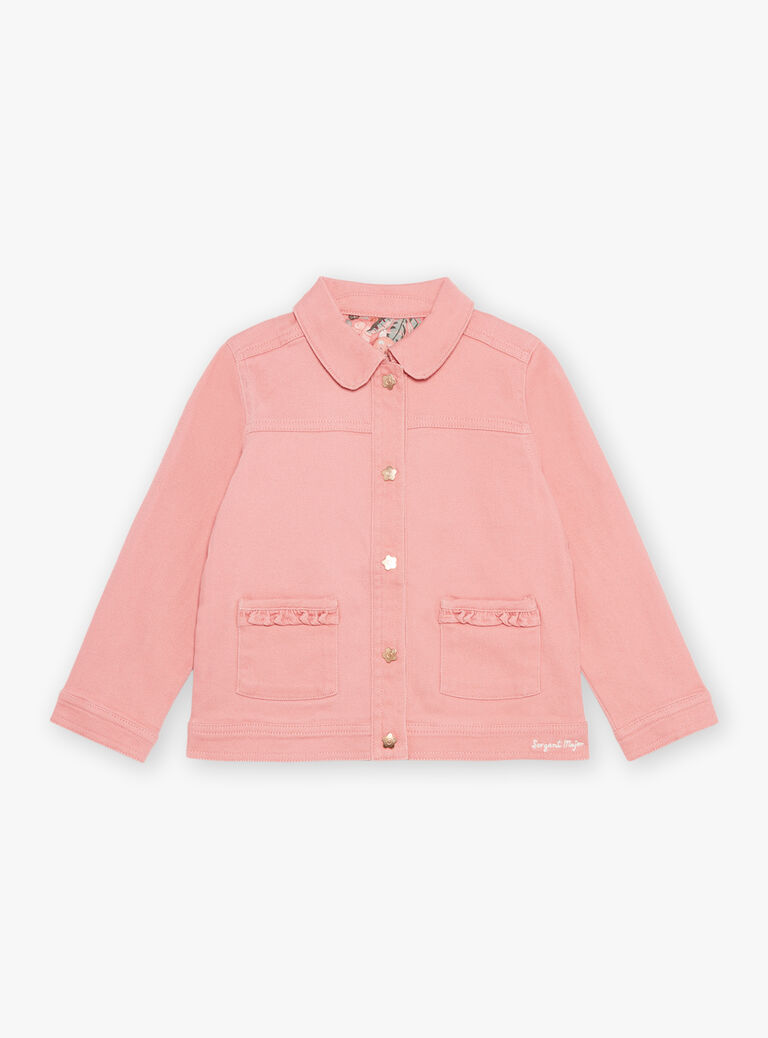 Veste rose en twill