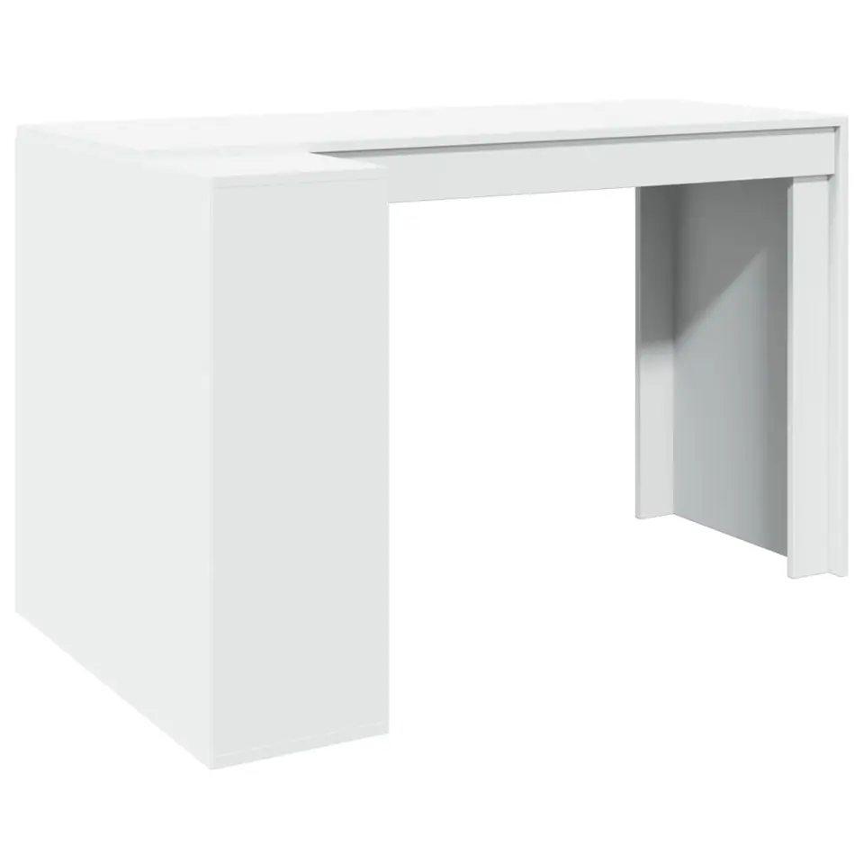 vidaXL - Bureau - Wit - Bewerkt hout