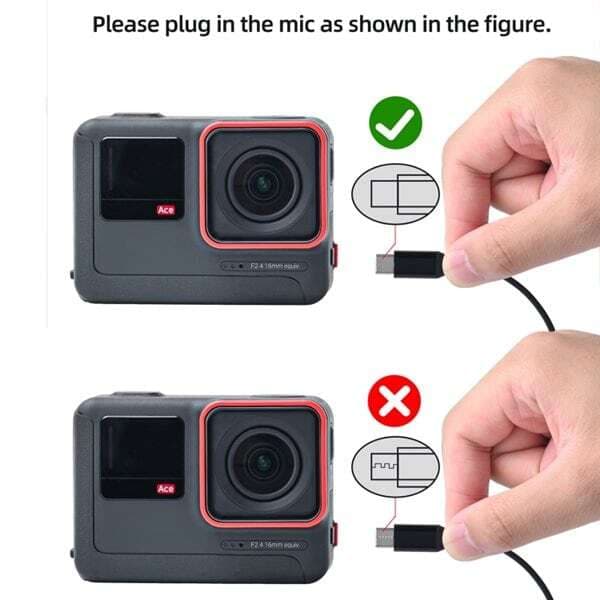 Mikrofon med USB-C-stik til Insta360 Ace