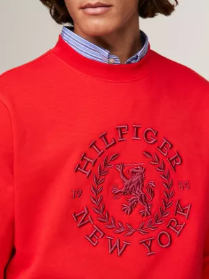 Moletom com logo Crest oversized