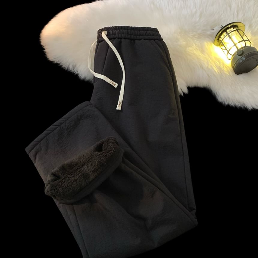 Ayuyel - Broek met trekkoord in de taille, effen en recht model