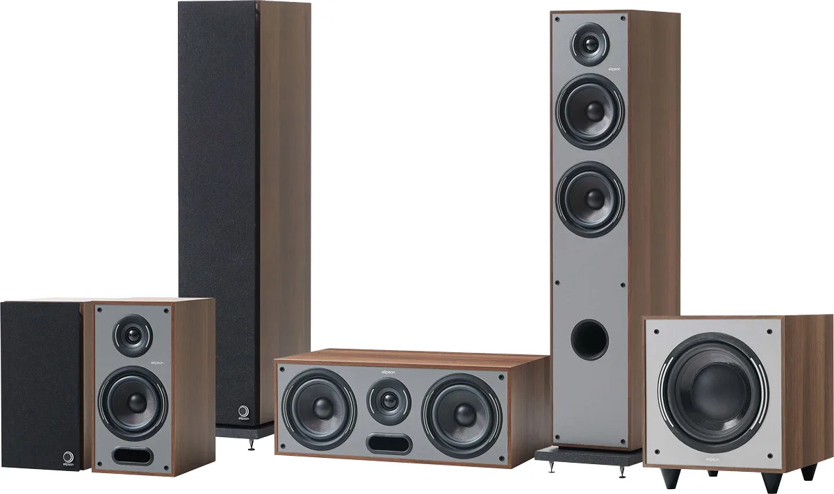 Elipson Horus 11F HCM 5.1 Noyer Packs enceintes grand spectacle